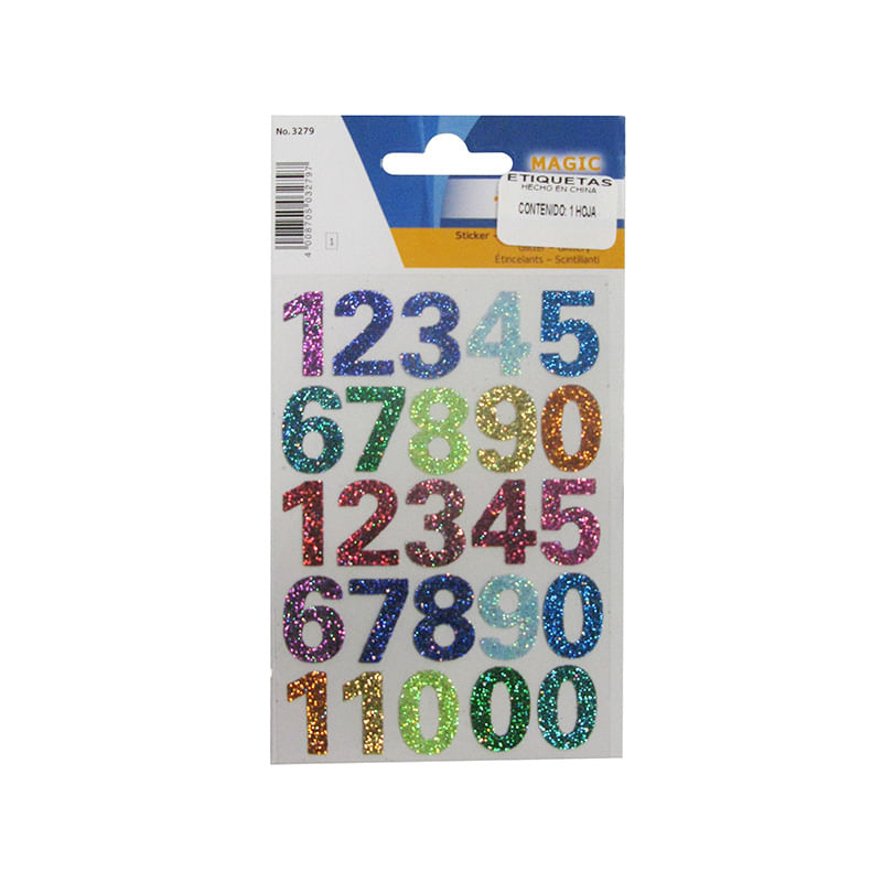 ETIQUETA DECO LINE NUMEROS