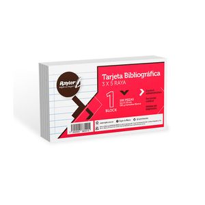 Tarjeta Rayas 3X5 Con 100 Para Archivo 01Tbr