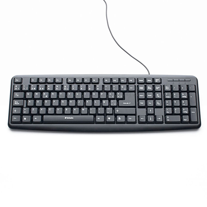 TECLADO ALAMBRICO VERBATIM NEGRO USB