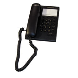 TELEFONO ALAMBRICO BASICO PANASONIC CON  13 MEMORIAS NEGRO
