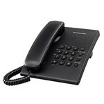 TELEFONO ALAMBRICO BASICO TS500MEB, REMARCADO, FLASH, NEGRO