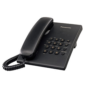 Telefono Alambrico Basico Ts500Meb, Remarcado, Flash, Negro Kx-Ts500Meb