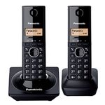 TELEFONO INALAMBRICO PANASONIC DECT 60 CON 2 EXTENSIONES, IDENTIFICADOR, FLASH NEGRO