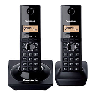 TELEFONO INALAMBRICO PANASONIC DECT 60 CON 2 EXTENSIONES, IDENTIFICADOR, FLASH NEGRO