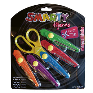 TIJERA METAL PLASTICO MANUALIDADES SURTIDA CON 5 BLT