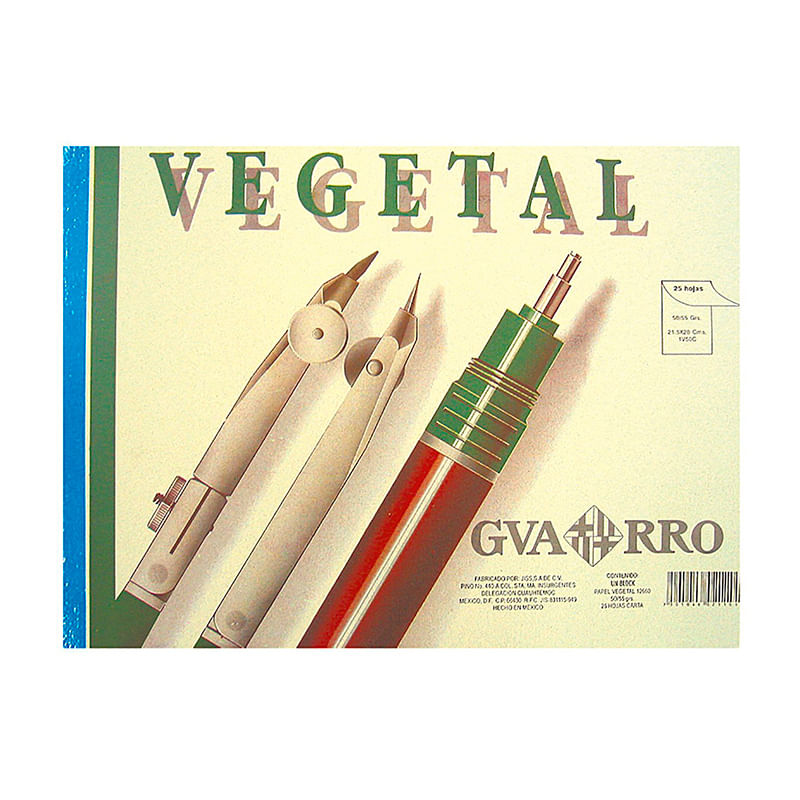 BLOCK VEGETAL CARTA 95GR 25H