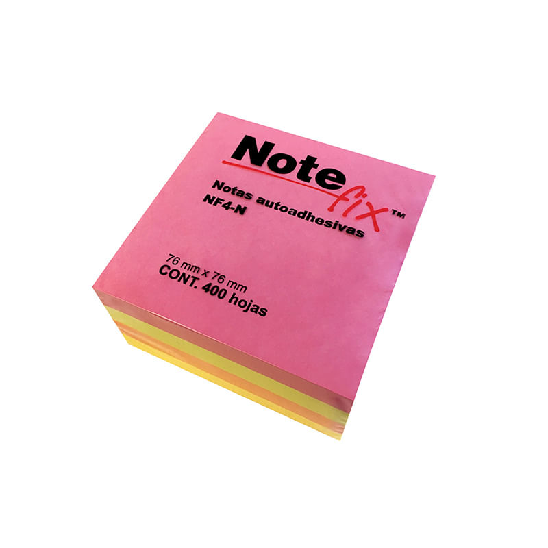 NOTAS ADHESIVAS 3x3 NEON NOTE FIX C/400H