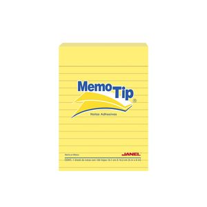 Notas Adhesivas 4X6 Amarillo Rayas C/100H Memotip 6580406182