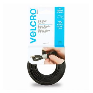 Velcro Cinta 20.3X1.2Cm Negra C/25Pzas 90927