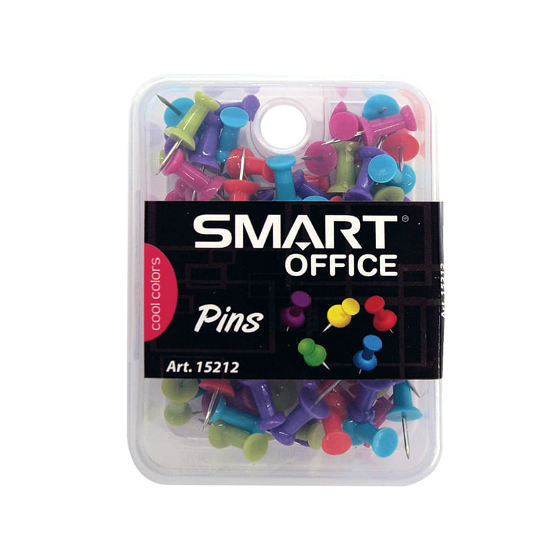 PINS PLASTICO COLORES SURTIDOS ULTRA C/100PZAS ESTUCHE BLT