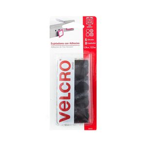 Velcro Cuadros 2.2Cm Circulos 1.9Cm Negro 30630