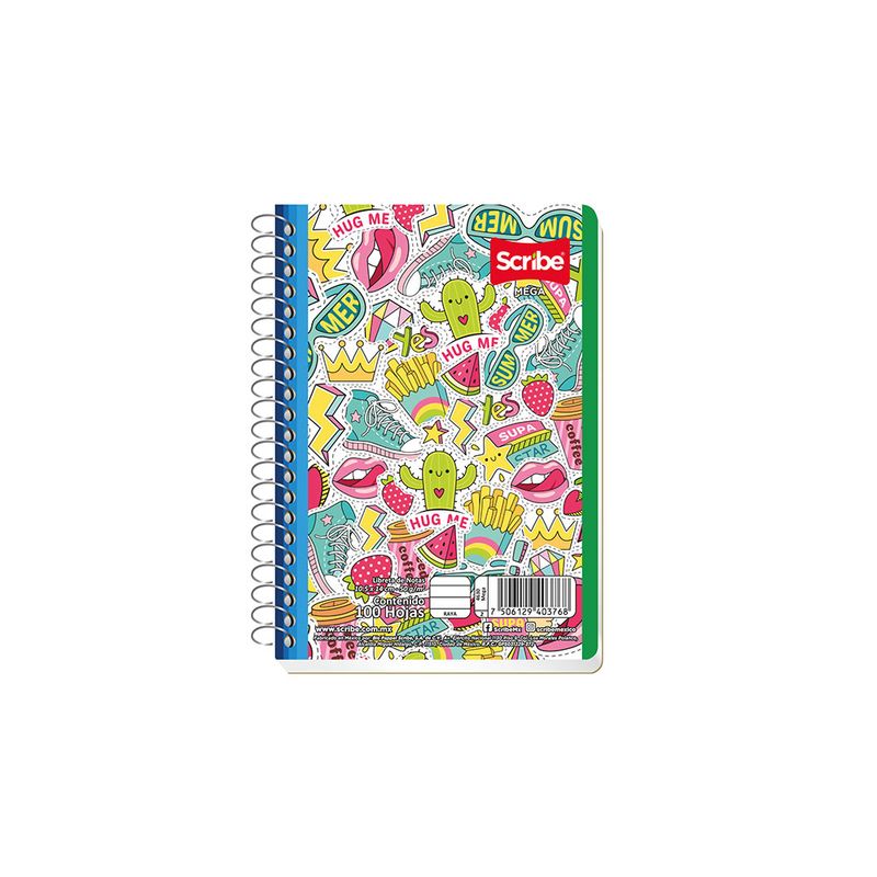 LIBRETA ESPIRAL BOLSILLO 40H RAYAS MEGA