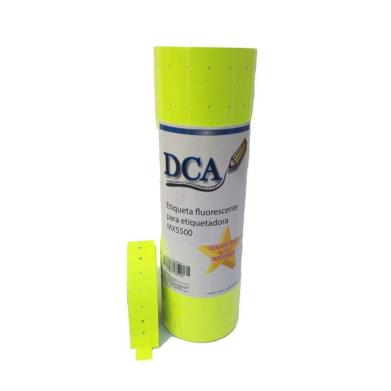 ETIQUETA AMARILLA  1LINEA MARCA PRECIOS 10 ROLLOS