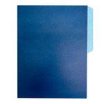 FOLDER BITONO CARTA AZUL MARINO EJECUTIVO C/5PZAS