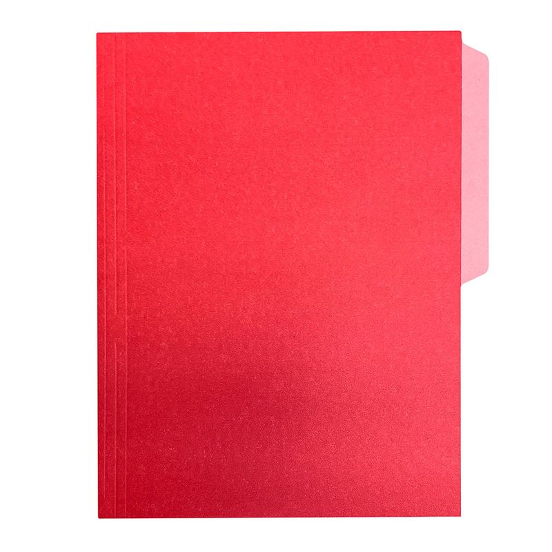 FOLDER BITONO CARTA ROJO INTENSO C/5PZAS