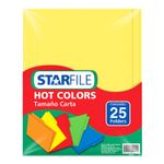 FOLDER CARTA AMARILLO INTENSO CON 25PZAS