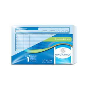 Block Nota Entrada Dupl 1/2Cta C/25Jgs Er0103