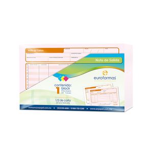 Block Nota Salida Dupl 1/2Cta C/25Jgs Er0104