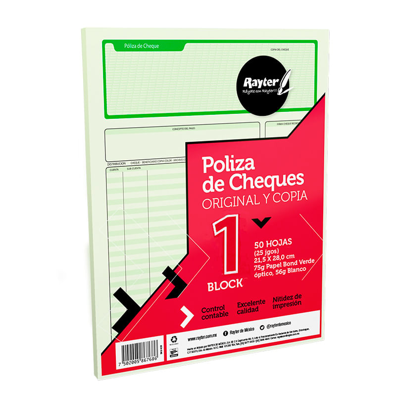 Block Poliza Cheque Carta Aut C25 Juegos 05pochcaau Ofix 1363