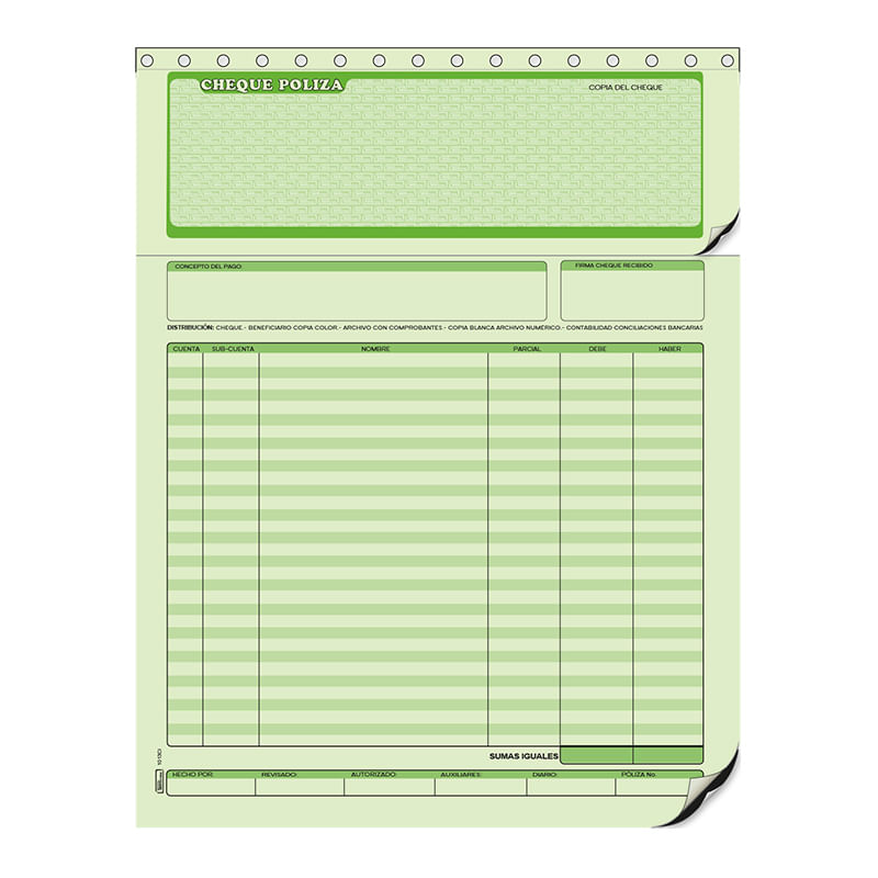 BLOCK POLIZA CHEQUE CARTA CARBON C/20JGOS PRINTAFORM