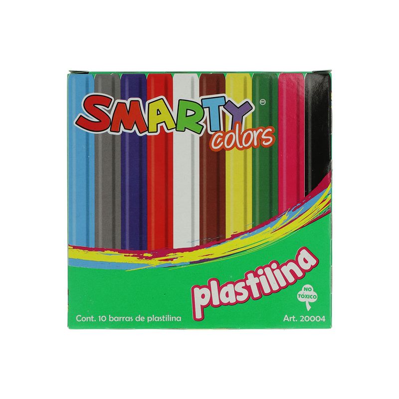 PLASTILINA CON 10 BARRAS COLORES SURTIDOS SMARTY