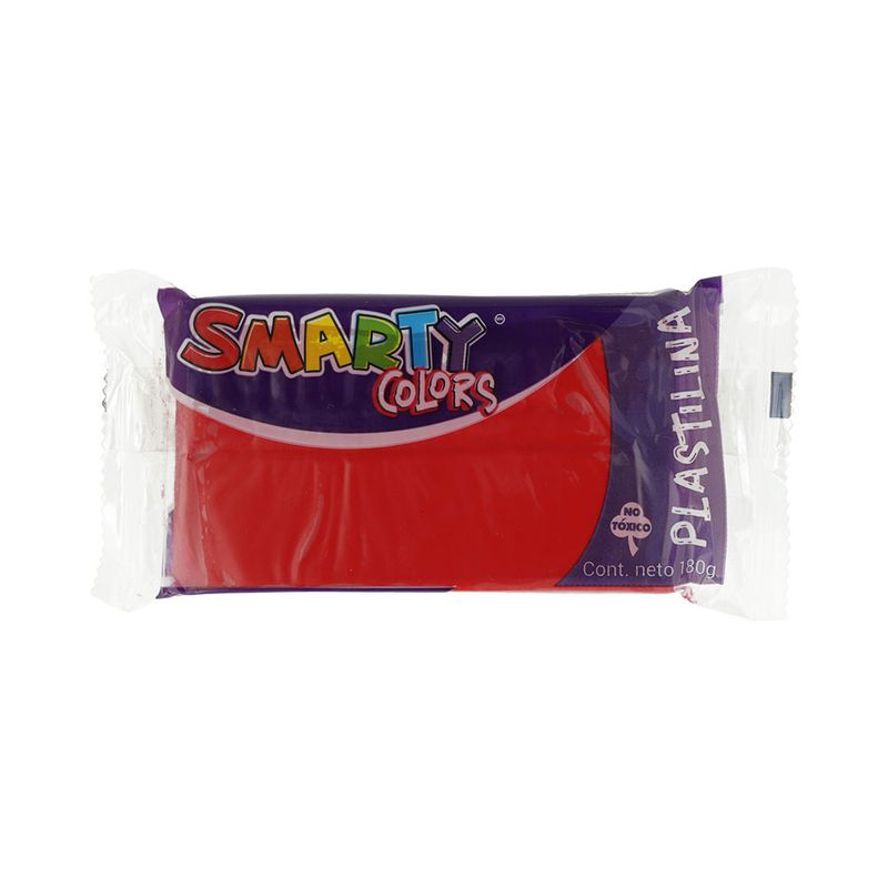PLASTILINA MARQUETA 180GR ROJO SMARTY