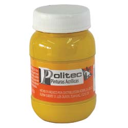 PINTURA ACRILICA POLITEC 100ML AMARILLO MEDIO