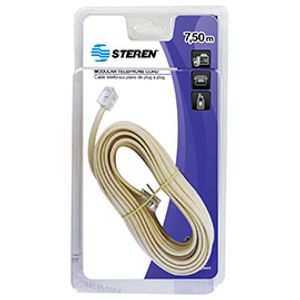 Extension Telefonica Plug Plug 7.50Mts Tel-1025