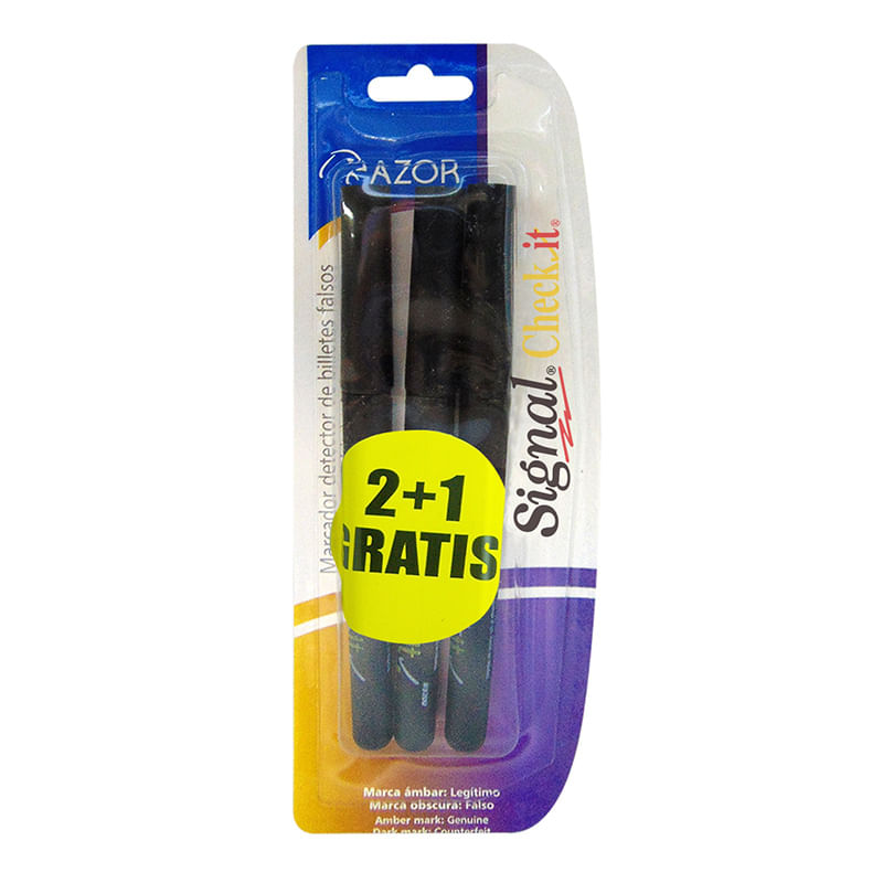 MARCADOR CHECK IT BLISTER CON 2 + 1