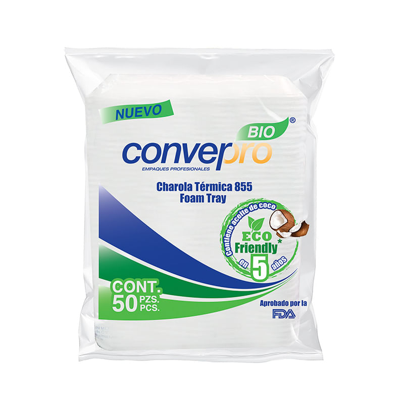 CHAROLA TERMICA No 855 CONVERPRO BIO PAQUETE CON 50 PIEZAS