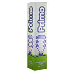 VASO CONICO DE PAPEL STANDARD C/250PZAS #104