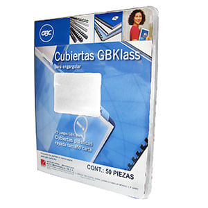 Cubierta Plastica Carta Translucida 25 Juegos Gbklass M600003