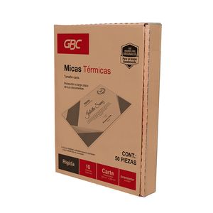 Mica Termica Carta 21.5X28Cm 50Pzas (10Mil) M130251