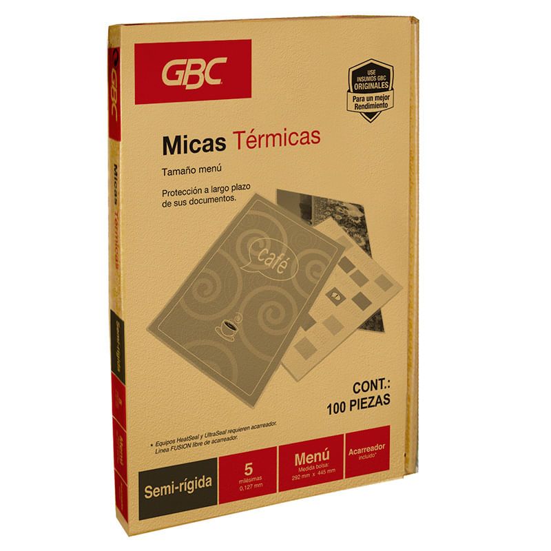 MICA TERMICA DOBLE CARTA 292 X 445CM 100PZAS (5MIL)