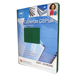 Cubierta Plastica Carta Verde 25 Juegos Gbplak P3546
