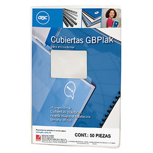 Cubierta Plastica Oficio Rayada Transparente 25 Juegos Gbplak P3555