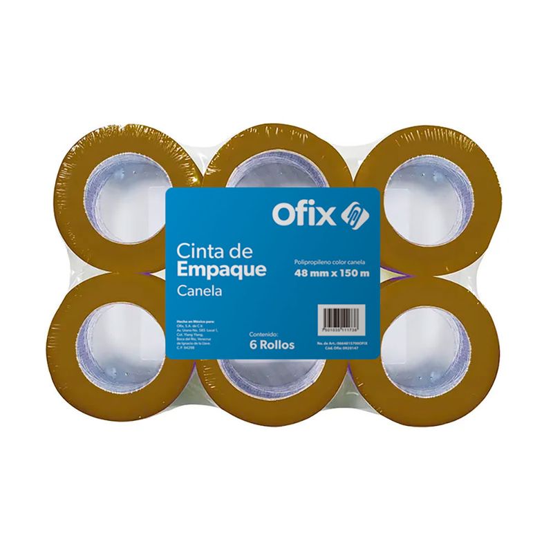 CINTA EMPAQUE CANELA OFIX CON 6 48X150MTS