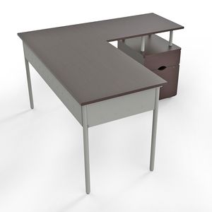 Escritorio Tipo L Thorino Con Archivero Wengue 1.40 X 1.40 W783