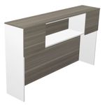 LIBRERO SOBRE CREDENZA 2 PTAS CENIZA/BCO