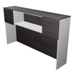 LIBRERO SOBRE CREDENZA 2 PTAS STORM GRIS