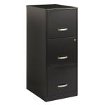 ARCHIVERO METAL 3 GAV 24" NEGRO CARTA