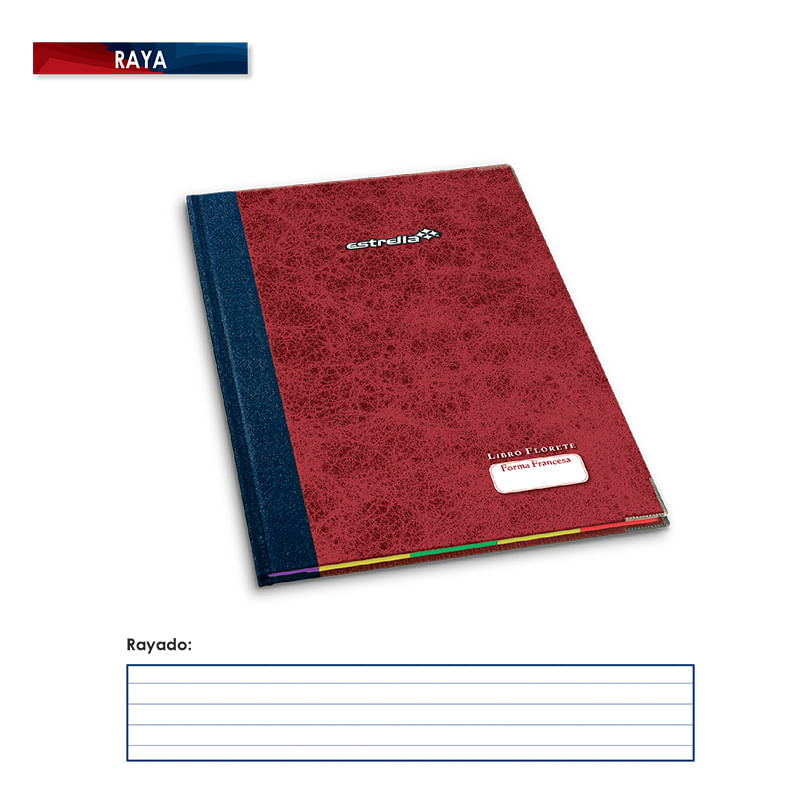 LIBRO FLORETE RAYAS 192HJS FORMA FRANCESA