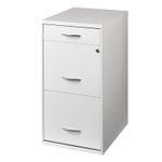 ARCHIVERO ORGANIZADOR DE METAL 2 GAVETAS 1 CAJON COLOR BLANCO