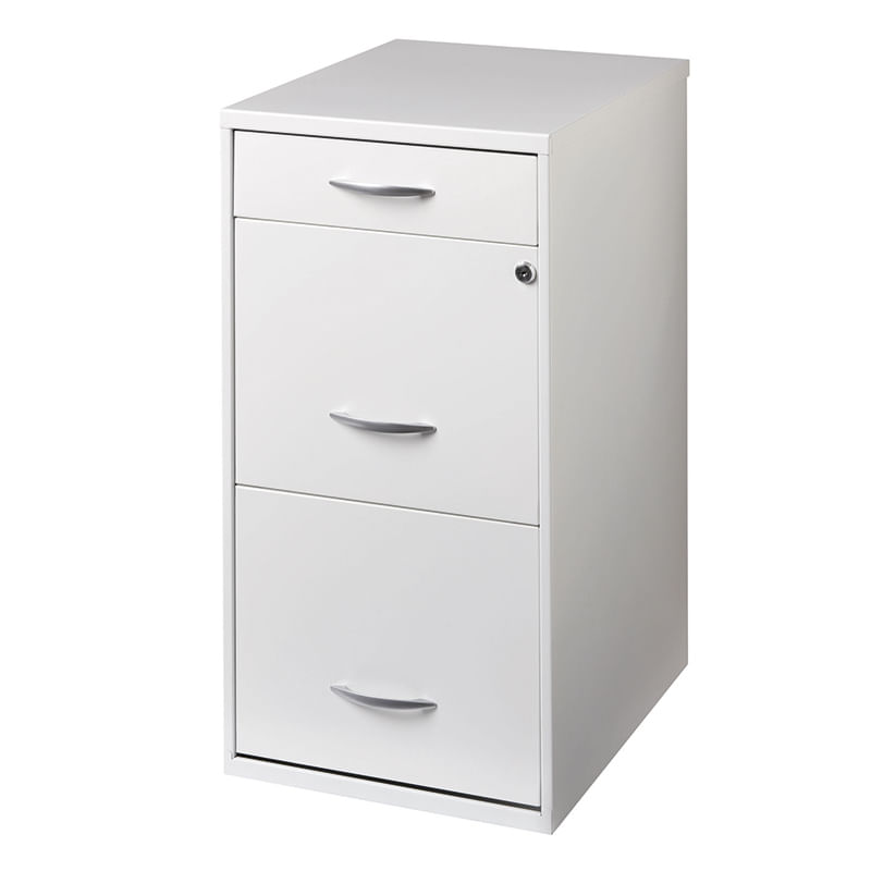 ARCHIVERO ORGANIZADOR DE METAL 2 GAVETAS 1 CAJON COLOR BLANCO