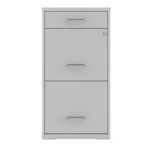Archivero Organizador De Metal 2 Gavetas 1 Cajon Plata 17069