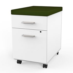 Archivero Vertical 2 Gavetas Con Asiento Tapizado 643