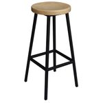 BANCO METALICO CON ASIENTO MADERA