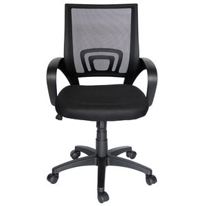 SILLA SECRETARIAL CON BRAZOS MALLA ECOCHAIR NEGRO ECOCHAIR