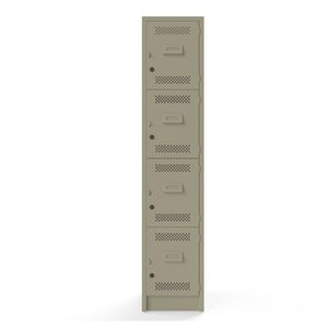 Locker 4 Ptas 180X38X44.5 Cm S/Chapa C/Portacandado Arena L-3104/Ofix-0011