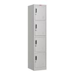 LOCKER 4 PTAS 185X38X45 CM C/PORTACANDADO GRIS ACERO